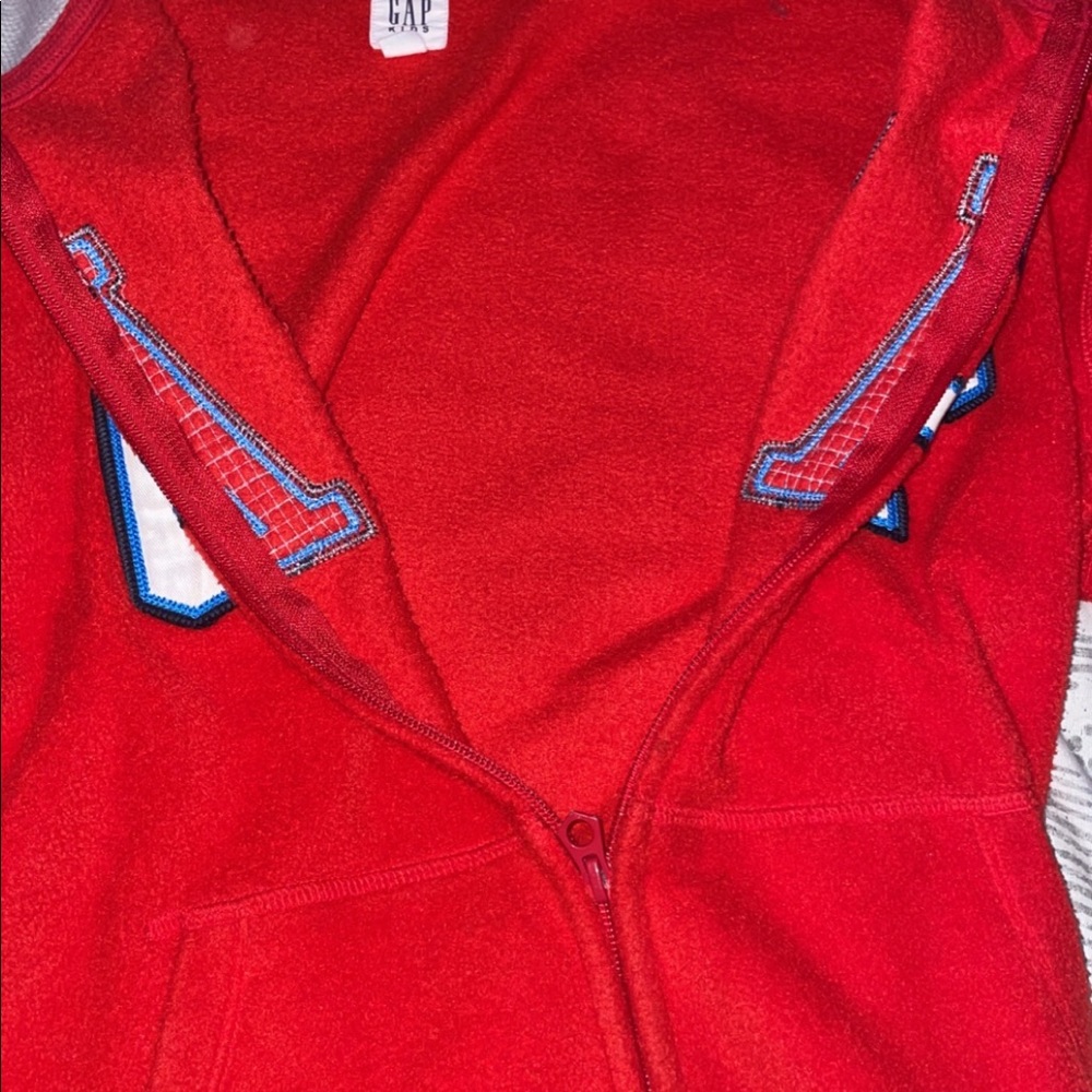 Red gap kids zip up jacket